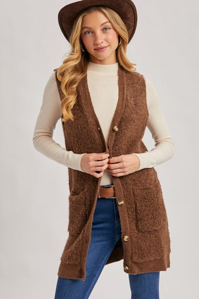 Brown Knit Vest