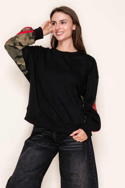 Black Camo Pullover