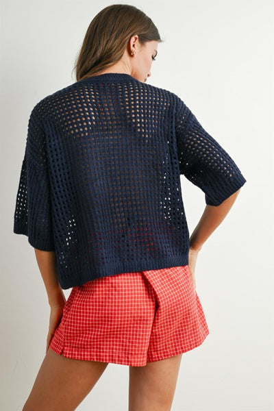 Flag Crochet Sweater Top