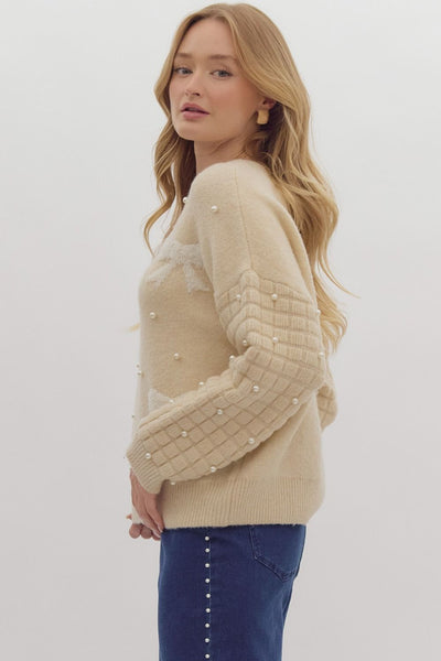 Bow & Pearl Sweater