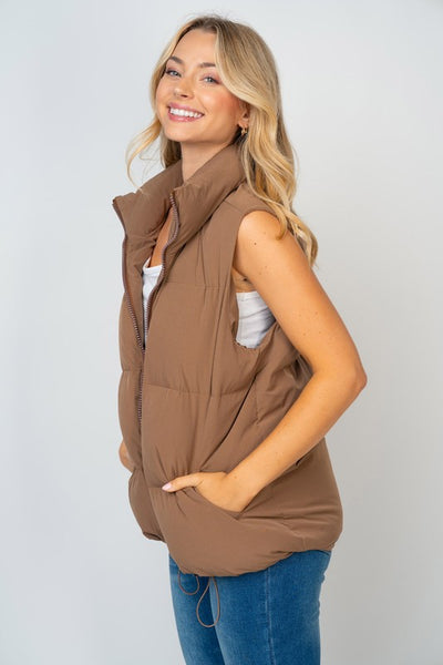 Mocha Puffer Vest