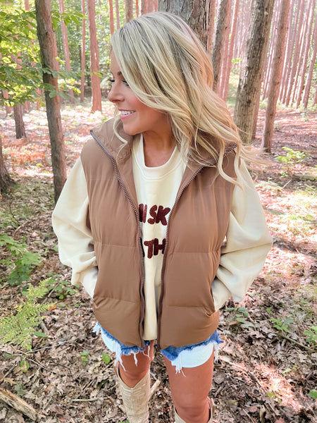Mocha Puffer Vest