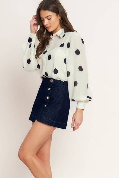 Dark Denim Skort