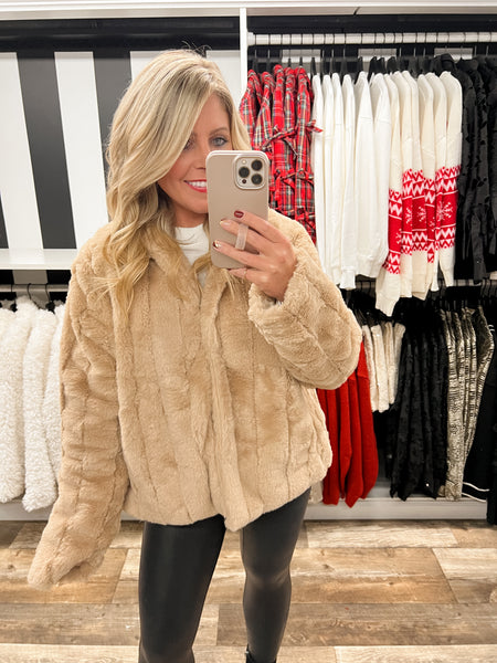 Taupe Fur Jacket