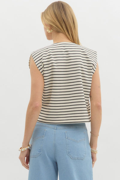 Black Stripe Vest