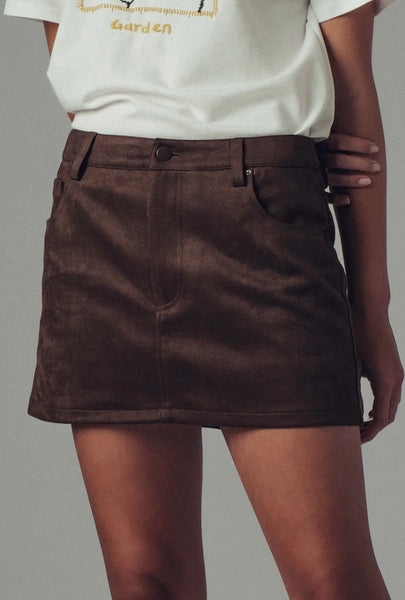 Faux Suede Skirt