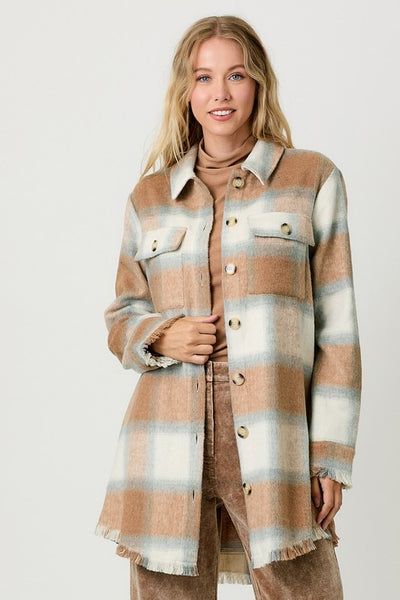 Latte Plaid Shacket