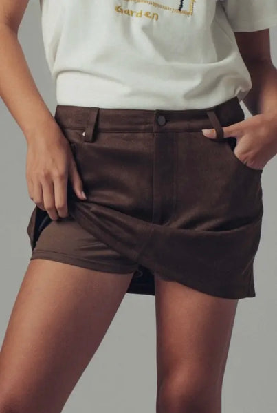 Faux Suede Skirt