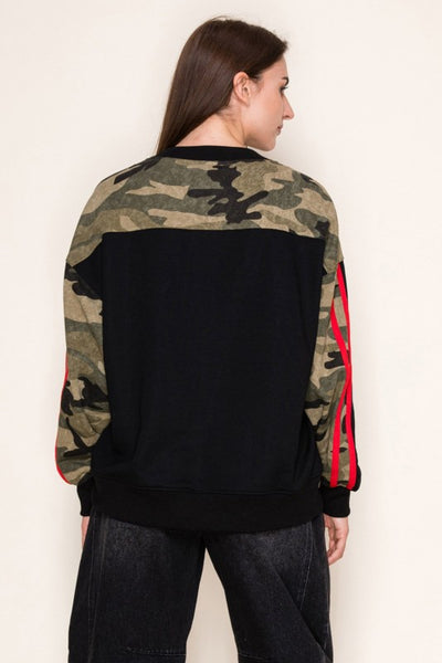 Black Camo Pullover