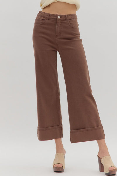 Brown Cuff Pants
