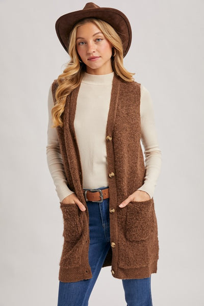 Brown Knit Vest