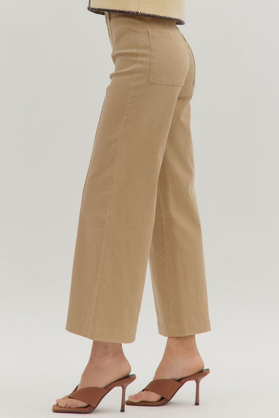 Camel Wide Leg Pants