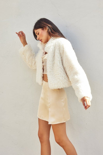 Teddy Cropped Jacket