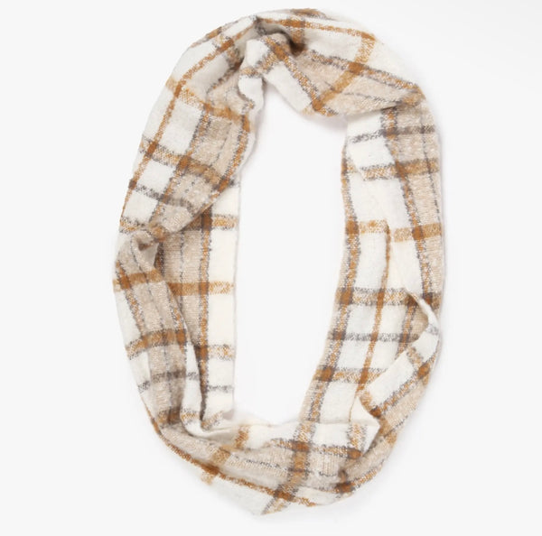 Neutral Plaid Scarf