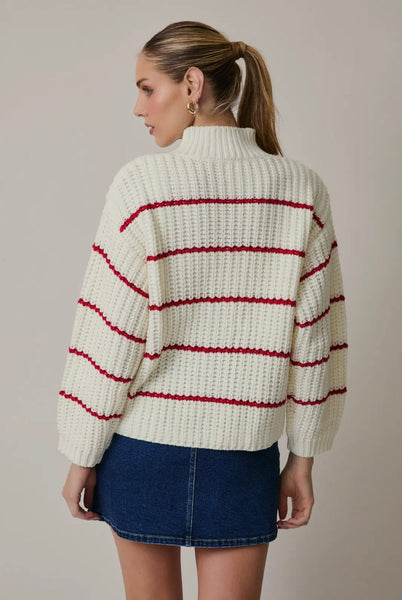Red & White Cardigan