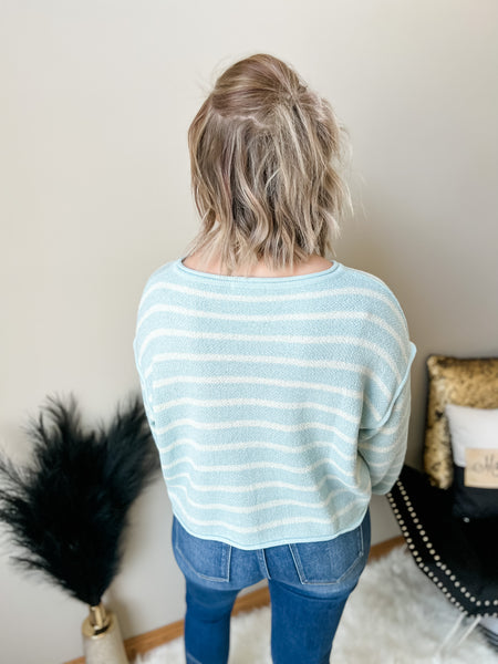 Light Blue Stripe Sweater